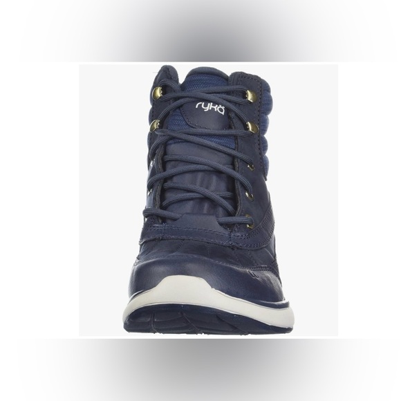 Ryka Women's Navy Blue Ankle Boots Size 5 Water-Repellent Lace-Up Boots NEW - Picture 3 of 10